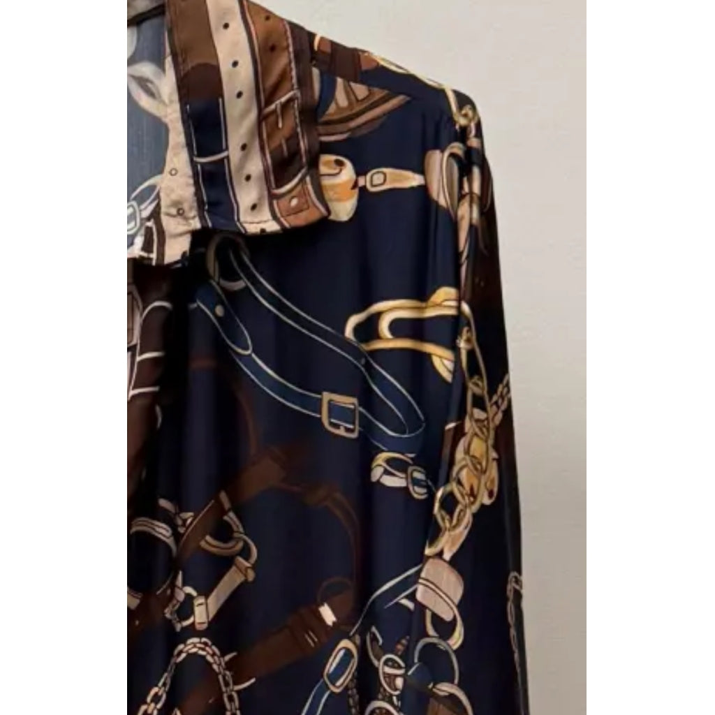 Qnuz Clothing Akvarel dress Clothing 31 Navy blue