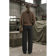 Load image into Gallery viewer, Qnuz Clothing Ballon Striped jeans Clothing 60 Marron
