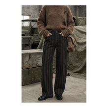 Load image into Gallery viewer, Qnuz Clothing Ballon Striped jeans Clothing 60 Marron
