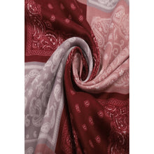 Load image into Gallery viewer, Qnuz Bandana Print Scarf 90 x 180 cm Scarf 28 Burgundy
