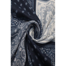 Load image into Gallery viewer, Qnuz Bandana Print Scarf 90 x 180 cm Scarf 31 Navy blue
