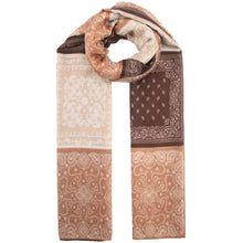 Load image into Gallery viewer, Qnuz Bandana Print Scarf 90 x 180 cm Scarf 60 Marron
