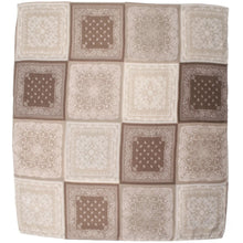 Load image into Gallery viewer, Qnuz Bandana Print Scarf 90 x 180 cm Scarf 63 Taupe
