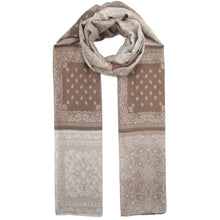 Load image into Gallery viewer, Qnuz Bandana Print Scarf 90 x 180 cm Scarf 63 Taupe
