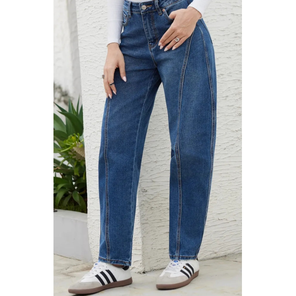 Qnuz Clothing Barrel Jeans Clothing 33 denim blue