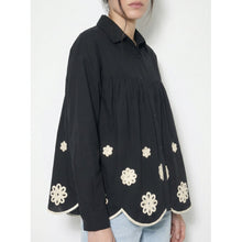 Load image into Gallery viewer, Qnuz Clothing Beau Shirt w embrodery Clothing 99 Black
