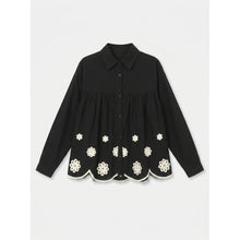 Load image into Gallery viewer, Qnuz Clothing Beau Shirt w embrodery Clothing 99 Black
