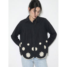 Load image into Gallery viewer, Qnuz Clothing Beau Shirt w embrodery Clothing 99 Black
