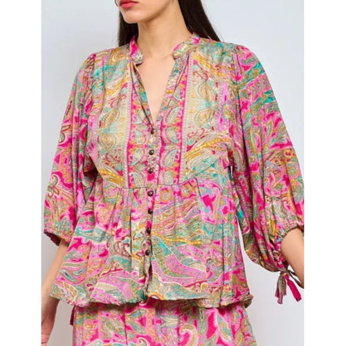 Qnuz Clothing Bella Blouse Clothing 44 Raspberry