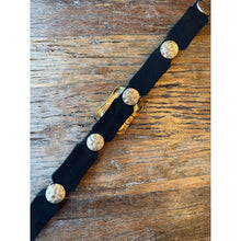 Load image into Gallery viewer, Qnuz Belt w gold ornaments 3 cm wide Belt 99 Black
