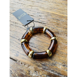 Qnuz Big "Jade " Bracelet Bracelet 60 Marron