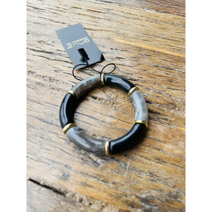 Qnuz Big "Jade " Bracelet Bracelet 9899 Grey Black mix