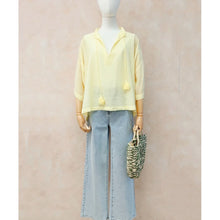 Load image into Gallery viewer, Qnuz Clothing Blouse w Tazzels Clothing 22 Pastel Yellow
