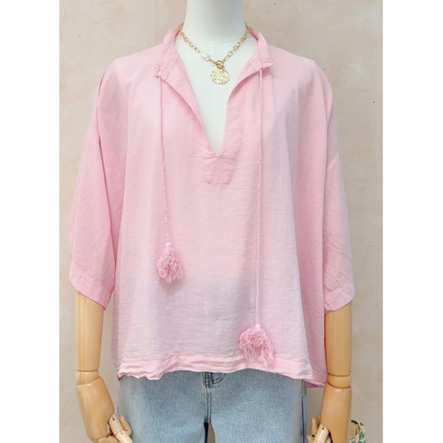 Qnuz Clothing Blouse w Tazzels Clothing 41 Rosa