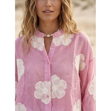 Load image into Gallery viewer, Qnuz Clothing Boheme Cotton shirt w embrodery Clothing 42 Rosa

