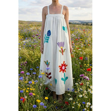 Load image into Gallery viewer, Qnuz Clothing Boheme Dress w Embrodery Clothing 11 Ecru
