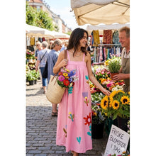 Load image into Gallery viewer, Qnuz Clothing Boheme Dress w Embrodery Clothing 4444 Bublegum
