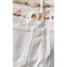 Load image into Gallery viewer, Qnuz Clothing Boheme Jeans w Emb Clothing 10 White

