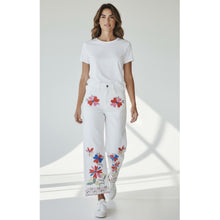 Load image into Gallery viewer, Qnuz Clothing Boheme Jeans w Emb Clothing 10 White
