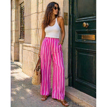 Load image into Gallery viewer, Qnuz Clothing Boheme Striped Pants Clothing 4444 Bublegum
