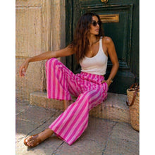 Load image into Gallery viewer, Qnuz Clothing Boheme Striped Pants Clothing 4444 Bublegum
