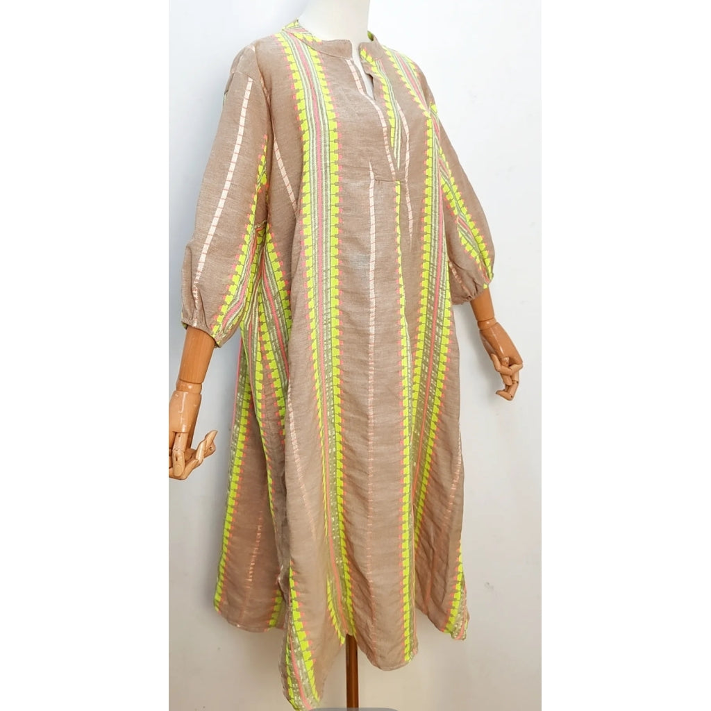 Qnuz Clothing Boheme dress Clothing 63 Taupe