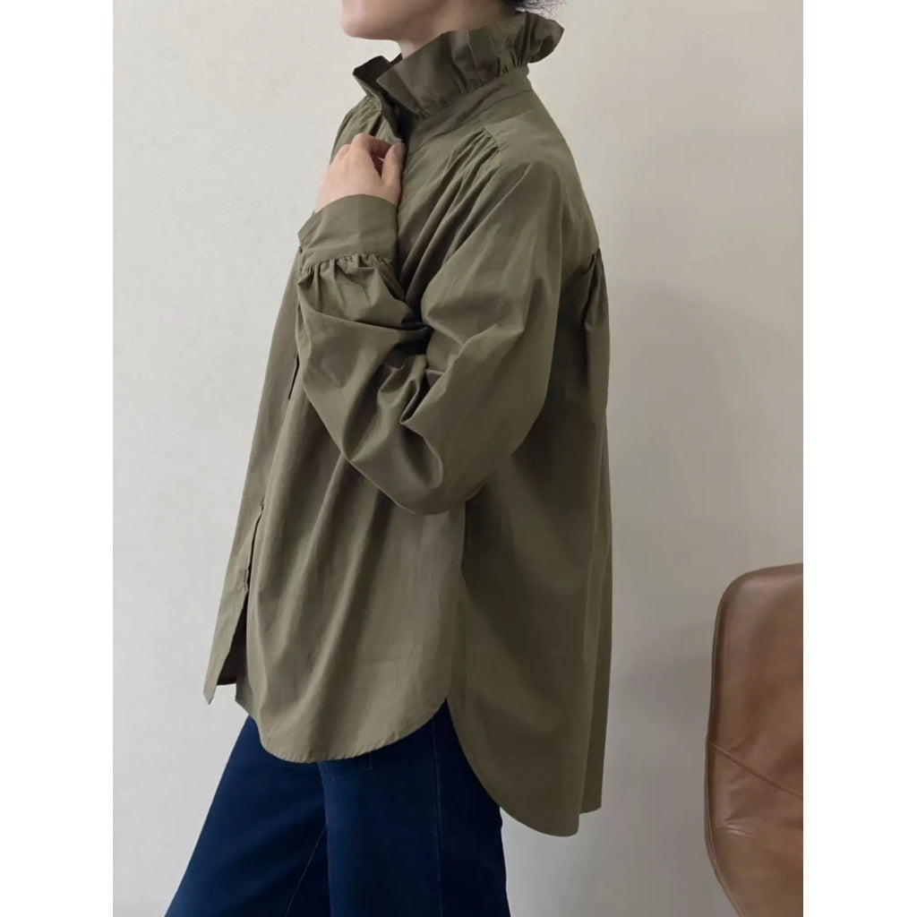 Qnuz Clothing Boheme shirt Clothing 53 Army