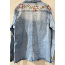 Load image into Gallery viewer, Qnuz Clothing Bohemian Denim jacket w Embrodery Clothing 33 denim blue
