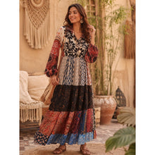 Load image into Gallery viewer, Qnuz Clothing Bohemian Dress Clothing 01 Multi
