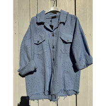 Load image into Gallery viewer, Qnuz Clothing Brodery Anglais Jacket 70 cm long Clothing 32 pastel Blue
