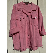 Load image into Gallery viewer, Qnuz Clothing Brodery Anglais Jacket 70 cm long Clothing 4444 Bublegum
