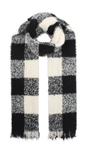 Load image into Gallery viewer, Qnuz Checkered Scarf 30% wool 35 x200 Scarf
