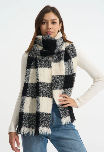 Qnuz Checkered Scarf 30% wool 35 x200 Scarf