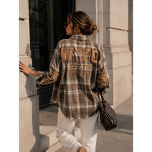 Load image into Gallery viewer, Qnuz Clothing Chekered Shirt w embrodery Clothing 60 Marron
