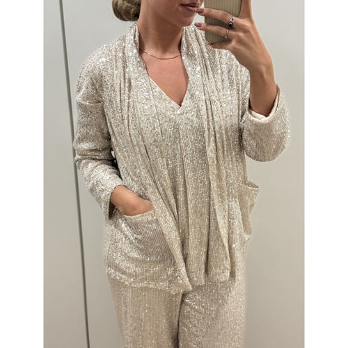 Qnuz Clothing Christmas Kimono w sequins Clothing 13 Beige