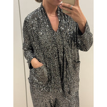 Load image into Gallery viewer, Qnuz Clothing Christmas Kimono w sequins Clothing 99 Black
