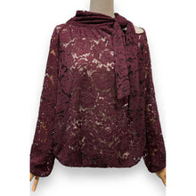 Load image into Gallery viewer, Qnuz Clothing Christmas soft Lace shirt Clothing 28 Burgundy
