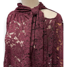 Load image into Gallery viewer, Qnuz Clothing Christmas soft Lace shirt Clothing 28 Burgundy
