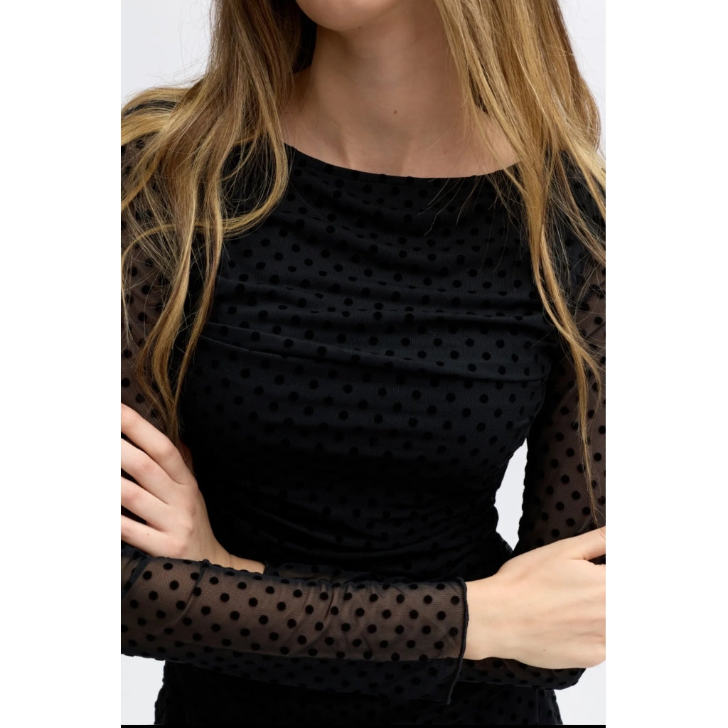 Qnuz Clothing Christmas soft Lace shirt Clothing 99 Black