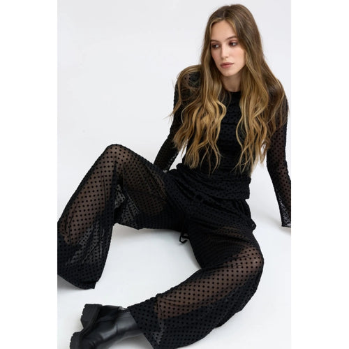 Qnuz Clothing Christmas soft Lace shirt Clothing 99 Black