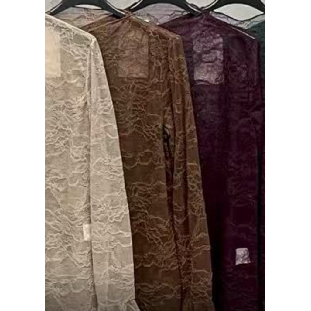 Qnuz Clothing Christmas soft Lace shirt Clothing 63 Taupe