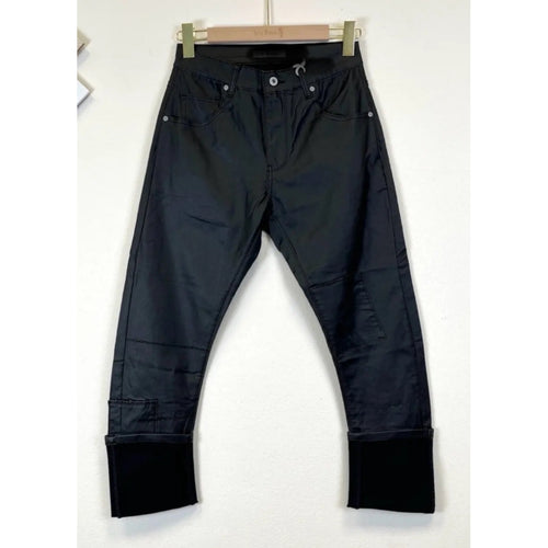 Qnuz Clothing Coated Jeans Clothing 99 Black