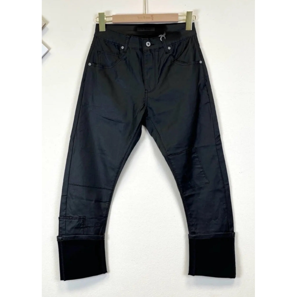 Qnuz Clothing Coated Jeans Clothing 99 Black