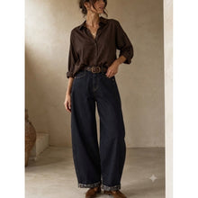 Load image into Gallery viewer, Qnuz Clothing Cool Jeans w stitching Clothing 33 denim blue
