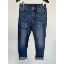 Load image into Gallery viewer, Qnuz Clothing Cool Jeans w turn ups Clothing 33 denim blue
