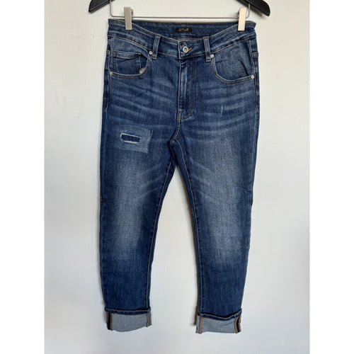 Qnuz Clothing Cool Jeans w turn ups Clothing 33 denim blue