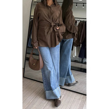 Load image into Gallery viewer, Qnuz Clothing Cool Jeans w turn ups Clothing 33 denim blue
