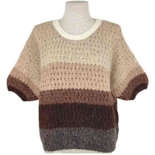Load image into Gallery viewer, Qnuz Clothing Cosy Striped blouse Clothing 60 Marron
