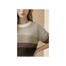 Load image into Gallery viewer, Qnuz Clothing Cosy Striped blouse Clothing 60 Marron
