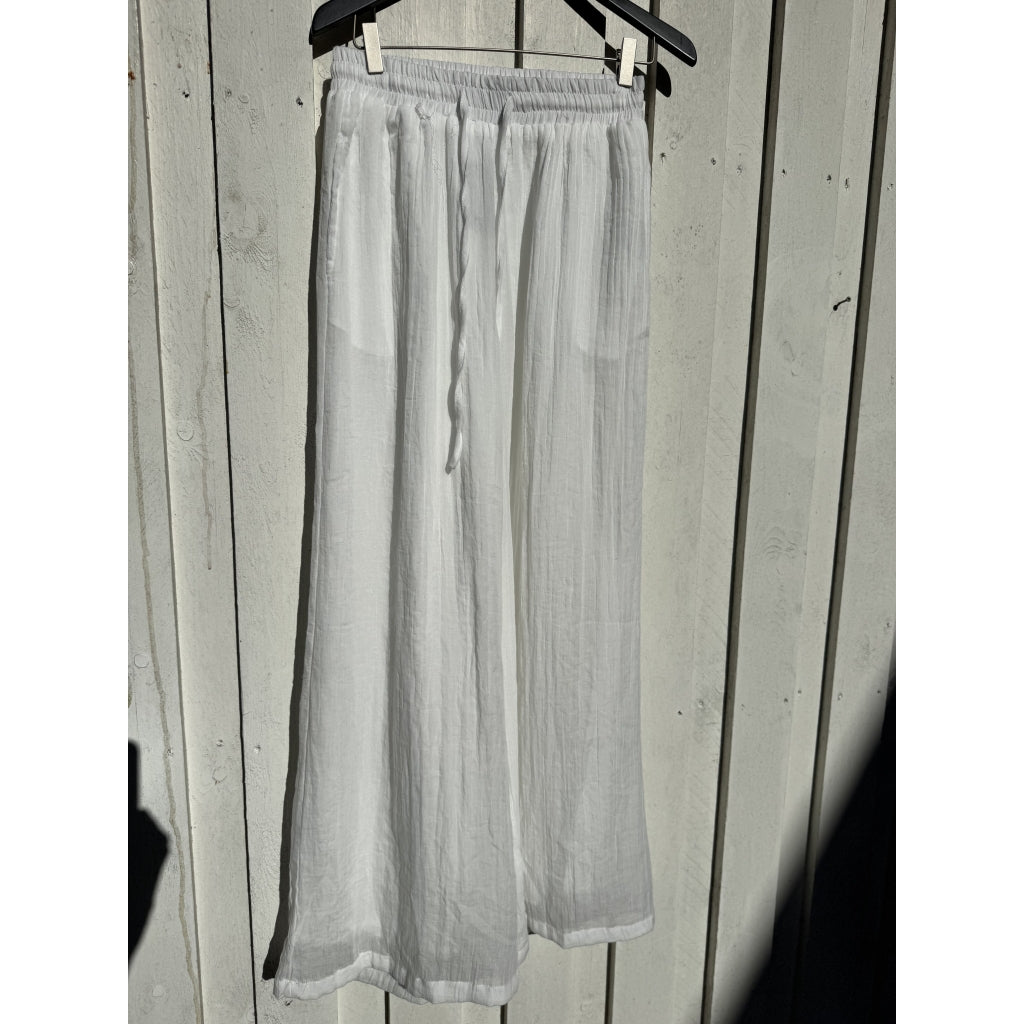 Qnuz Clothing Cotton Voile pants Clothing 10 White